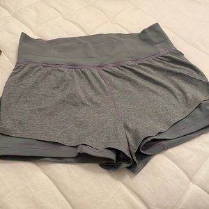 Lululemon gray women shorts with biker shorts medium